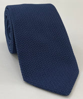 Soft Navy Blue Grenadine Grossa Silk Tie GGT-11